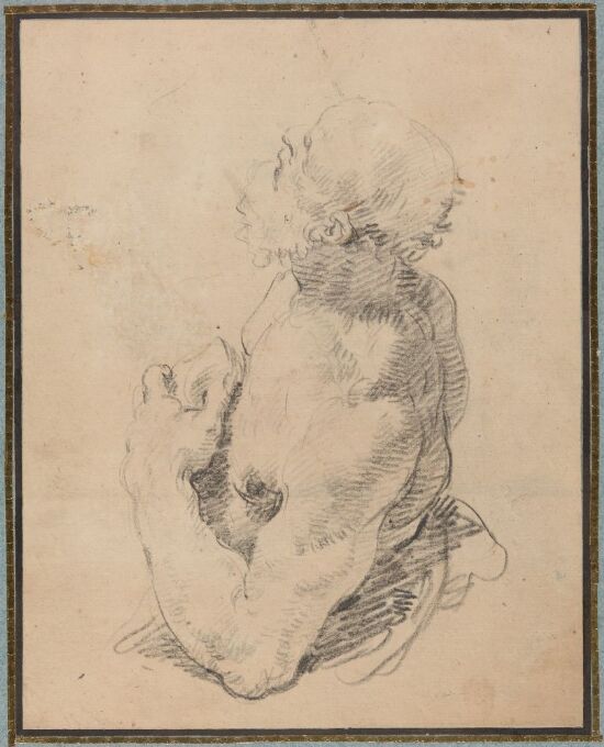 Overkropp av eldre mann