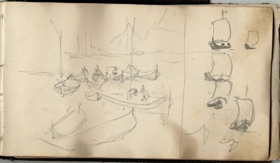 Fra havnen i Svolvær; studier av båter