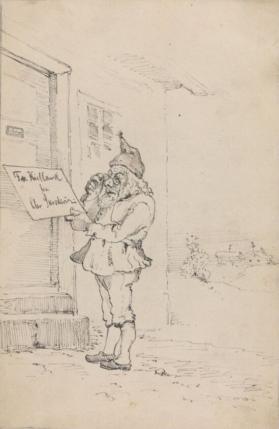 Nisse utenfor Kitty Kiellands dør