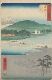 Hiratsuka: Ferry on Banyû River and Distant View of Mount Ôyama
