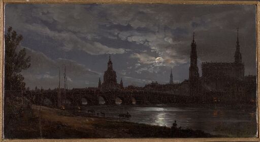 View of Dresden by Moonlight