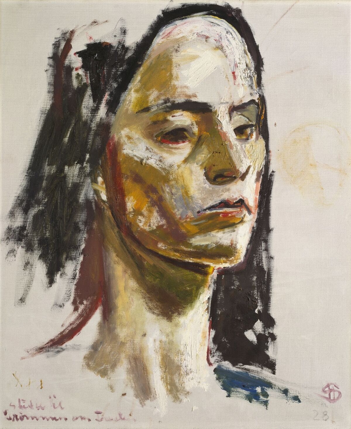 Henrik Sørensen, Kvinnehode. Studie til veggmaleri i ...