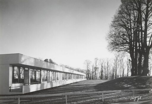 Økern aldershjem, fasade med terrasse