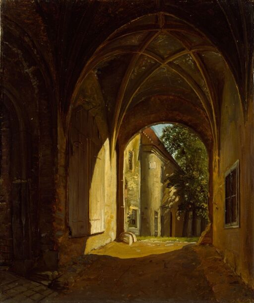 A vaulted Hall in the Scharfenberg Castle near Dresden