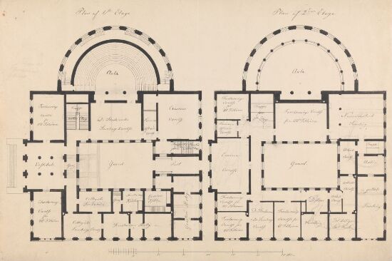 Domus Academica, plantegning 1. og 2. etasje