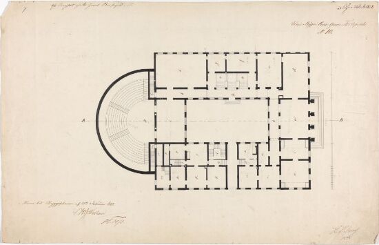 Domus Academica, plan av første etasje