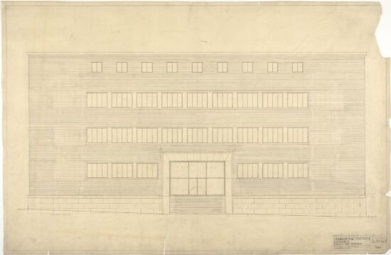 Farmasøytisk institutt på Blindern. Fasade mot sydvest.