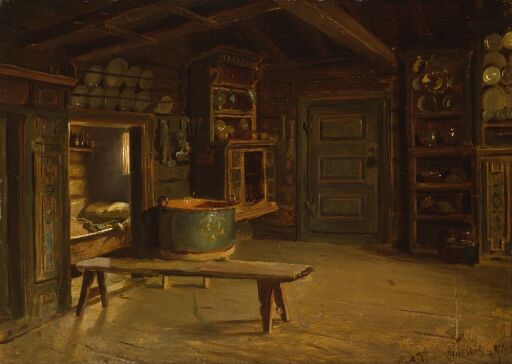 Farm Interior from Gulsvik in Hallingdal