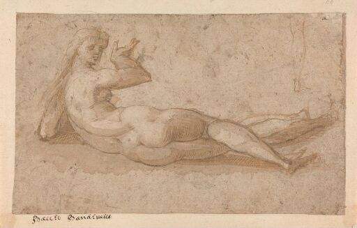 Reclining female nude seen from behind