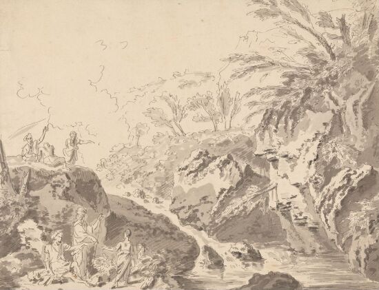 Landskap med figurer