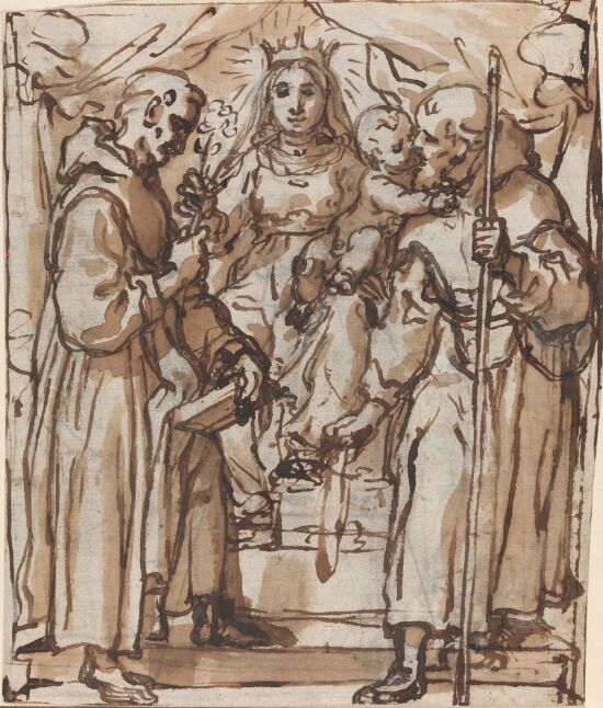 Tronende Madonna med Jesusbarnet