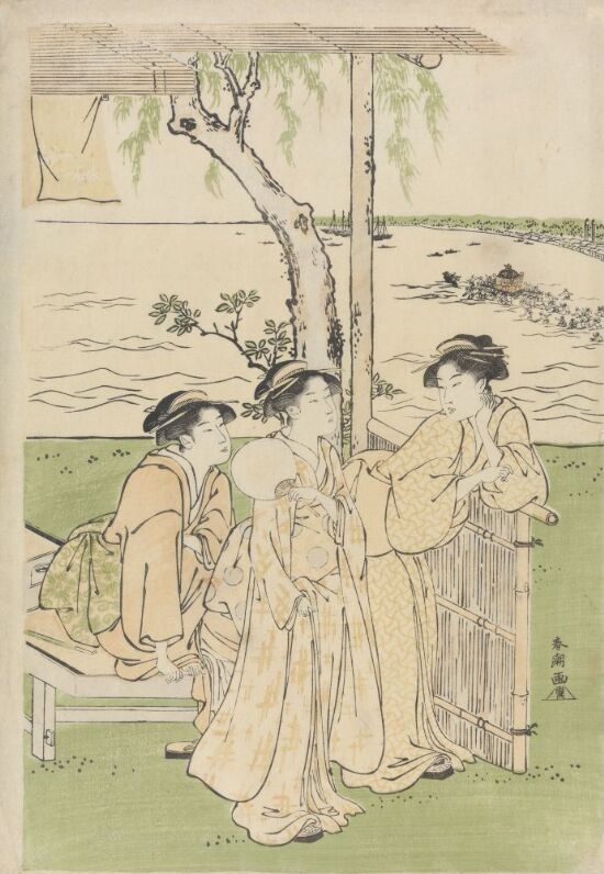 Skjønnheter som overværer Tennô-festivalen