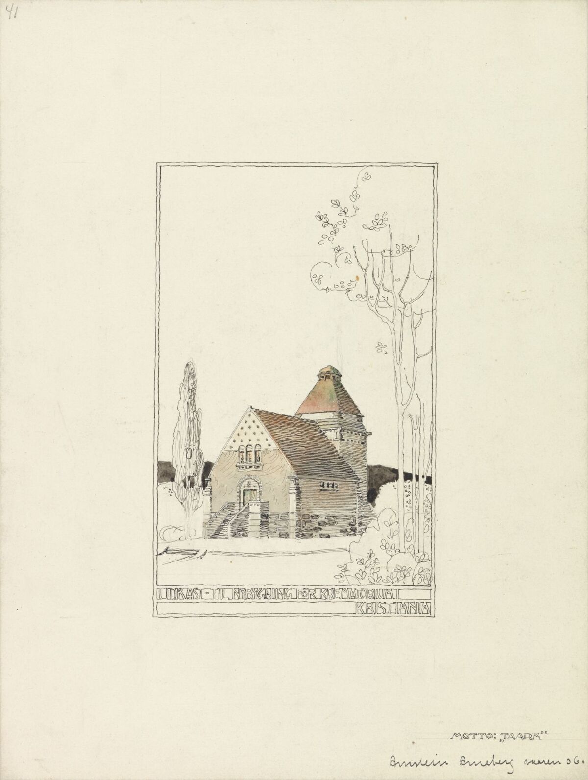 Arnstein Arneberg, Tårn. Krematorium på Vestre gravlund