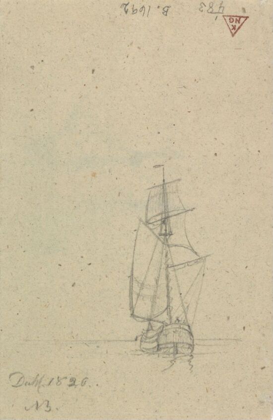 Seilskute, sett fra akter