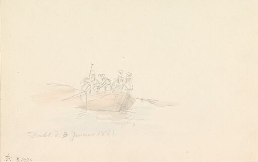 Båt med fem figurer, Napoli