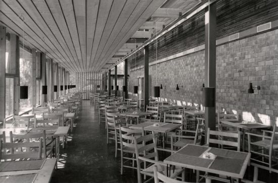 Spisesalen i restaurant på Glomdalsmuseet