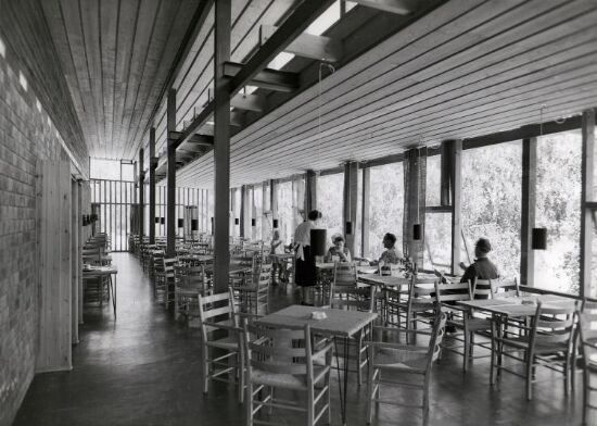 Spisesalen i restaurant på Glomdalsmuseet