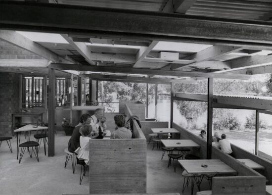 Restaurant og dansepaviljong på Glomdalsmuseet, fra uterestauranten