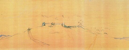 Utkast til informasjonsbygg på Ergan i Bud