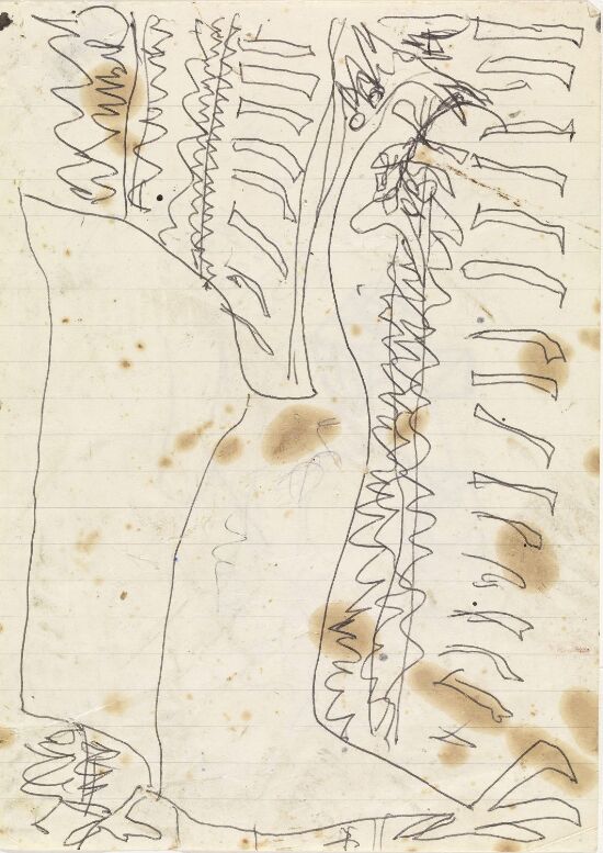 Fugl mot mønstret bakgrunn