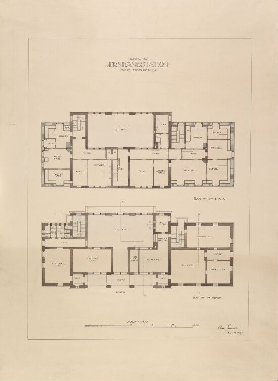 Jernbanestasjon for en middelstor by