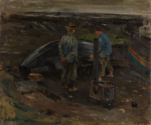 Boys taring a Boat, Nevlunghavn