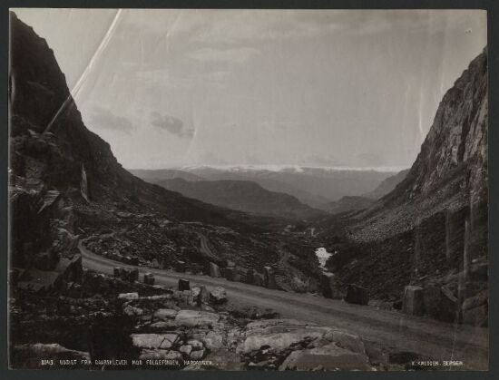 Udsigt fra Gaarskleven mod Folgefonden, Hardanger
