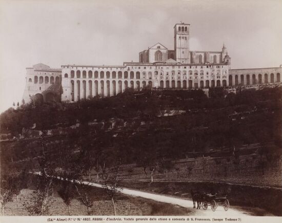 Assisi - Umbria. Veduta generale delle chiese e convento di S. Francesco (Iacopo Tedesco ?)