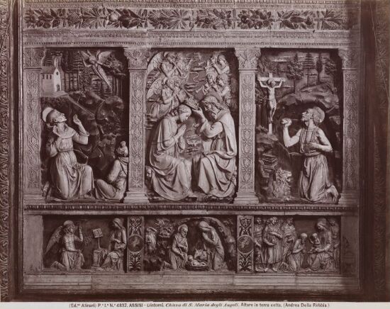 Assisi - Dintorni. Chiesa di S. Maria degli Angeli. Altare in terra cotta (Andrea Della Robbia)