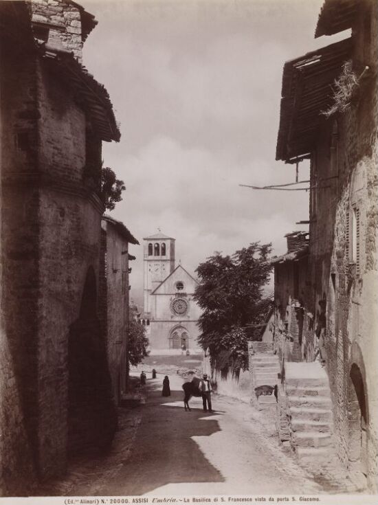 Assisi - Umbria. La Basilica di S. Francesco vista da porta S. Giacomo