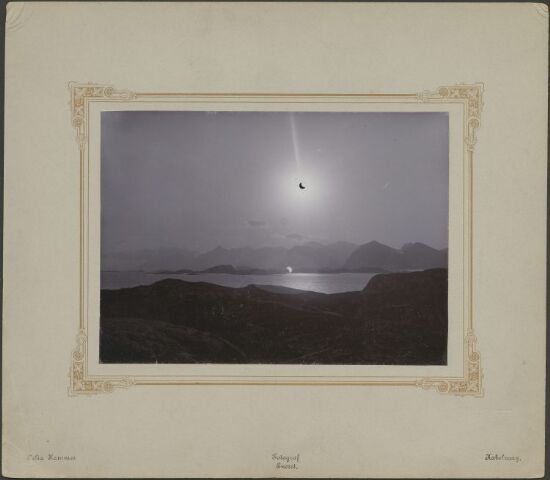 Solformørkelsen 9 august 1896 seet fra Løbsfjeldet ved Bodø