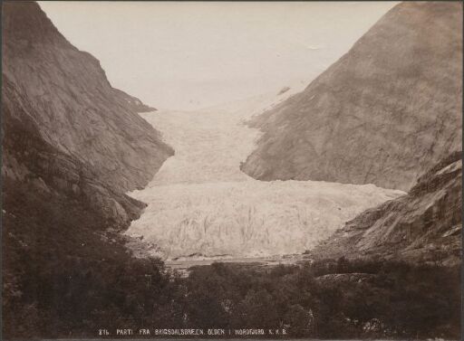 Parti fra Brigsdalsbræen. Olden i Nordfjord