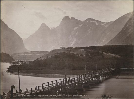 Parti mell Veblungsnæs og Aak, Romsdalen. (mod Isterdalen)