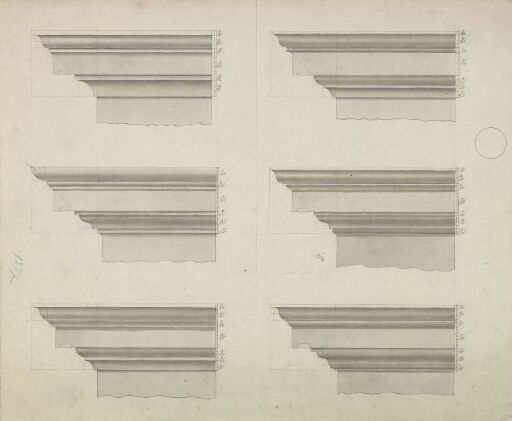 6 studier av en gesims