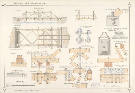 Overbygning til jernbanebro av tre
