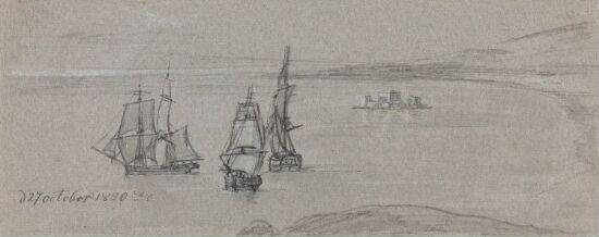 Sailing-ships in the Bay of Naples