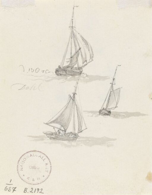 Tre seilskuter