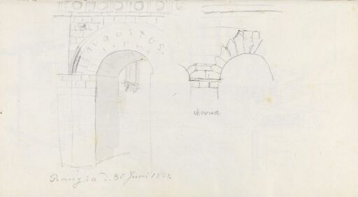 Arco Etrusco, Perugia; arkitekturdetalj, Verona