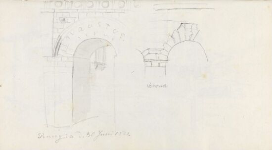Arco Etrusco, Perugia; arkitekturdetalj, Verona