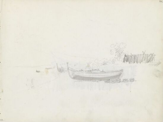 Robåter og fiskegarn på stranden ved Castellammare