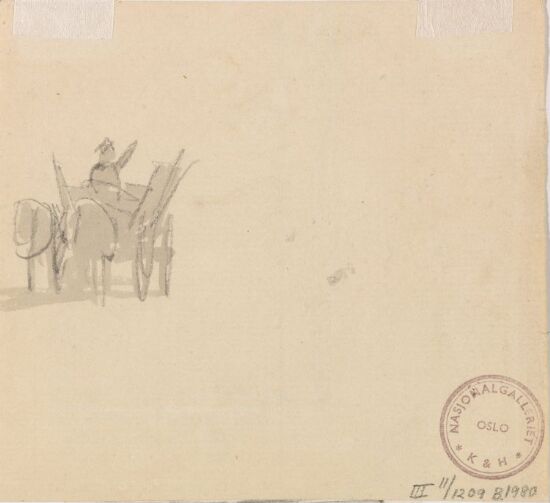 Hest og vogn med figur