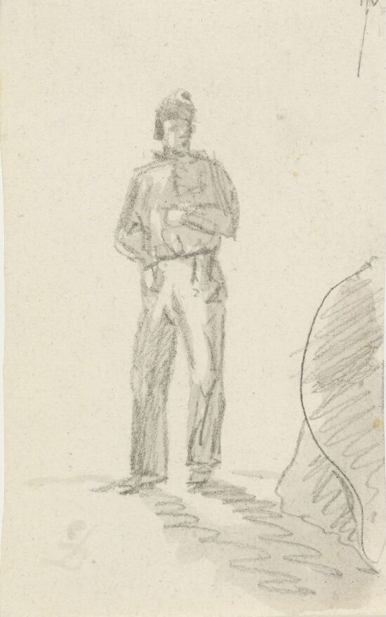 Mannsfigur og klippefragment