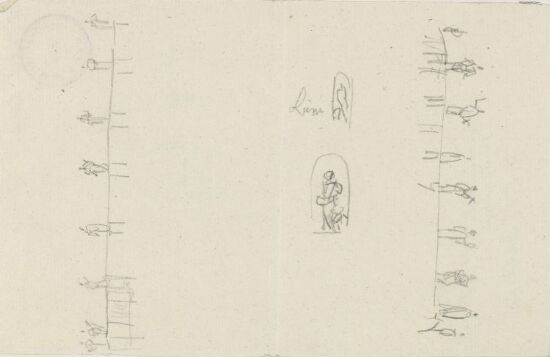 Riss av skulpturrekke, Dresden