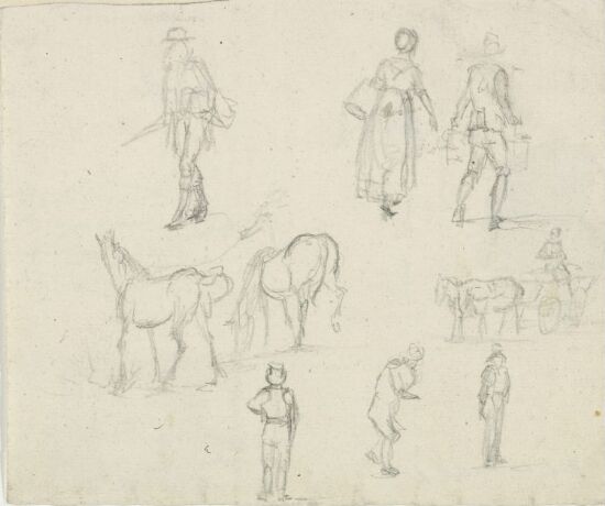 Figur- og hestestudier