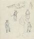Studie av nattevakt og andre figurer