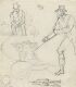 Studier av figurer og vogn