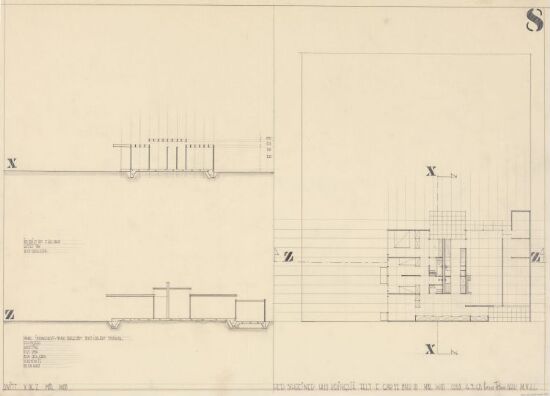 Villa Schreiner. Plan og snitt.