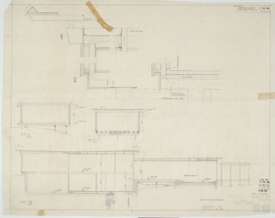 Hus for Engen. Snitt