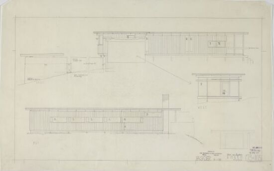 Hus for Engen. Fasader mot øst og vest