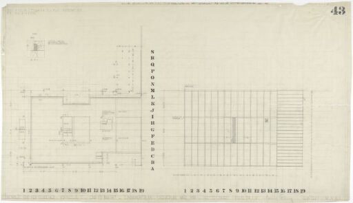 Villa Schreiner. Fundamentplan og sperreplan.